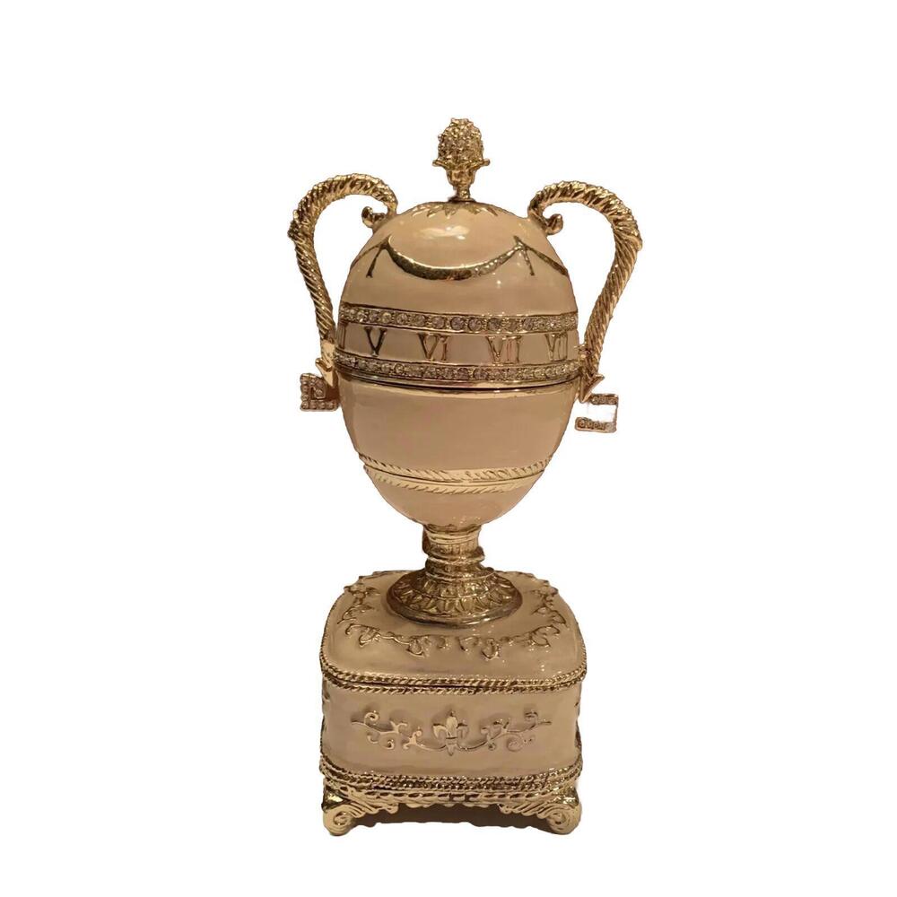 👸🏼Musical Trinket box by Keren Kopal Enameled Rhinestone Jewelry Music Box